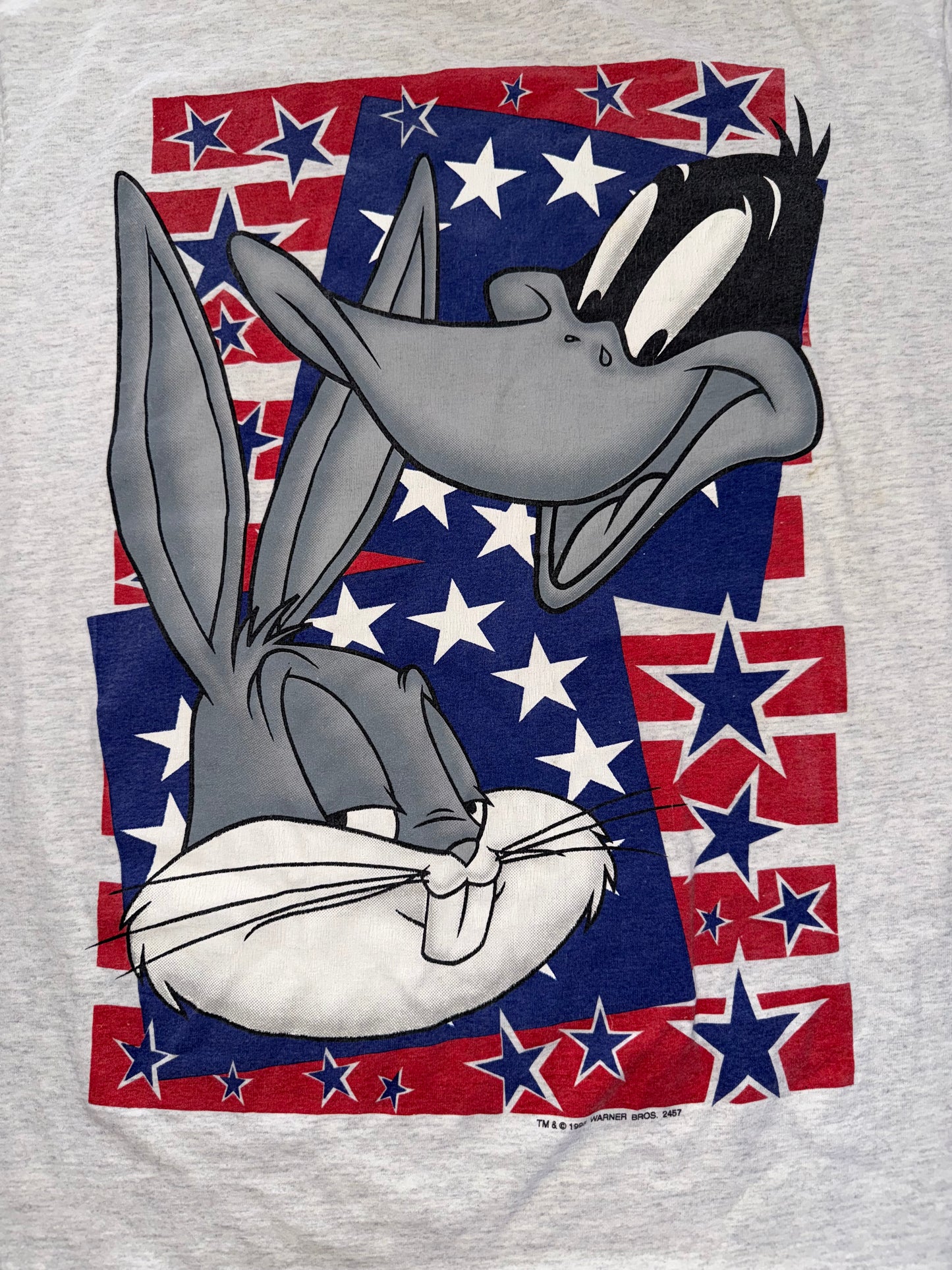 1995 Warner Bros Bugs Bunny & Daffy Duck American Flag Tee – XL