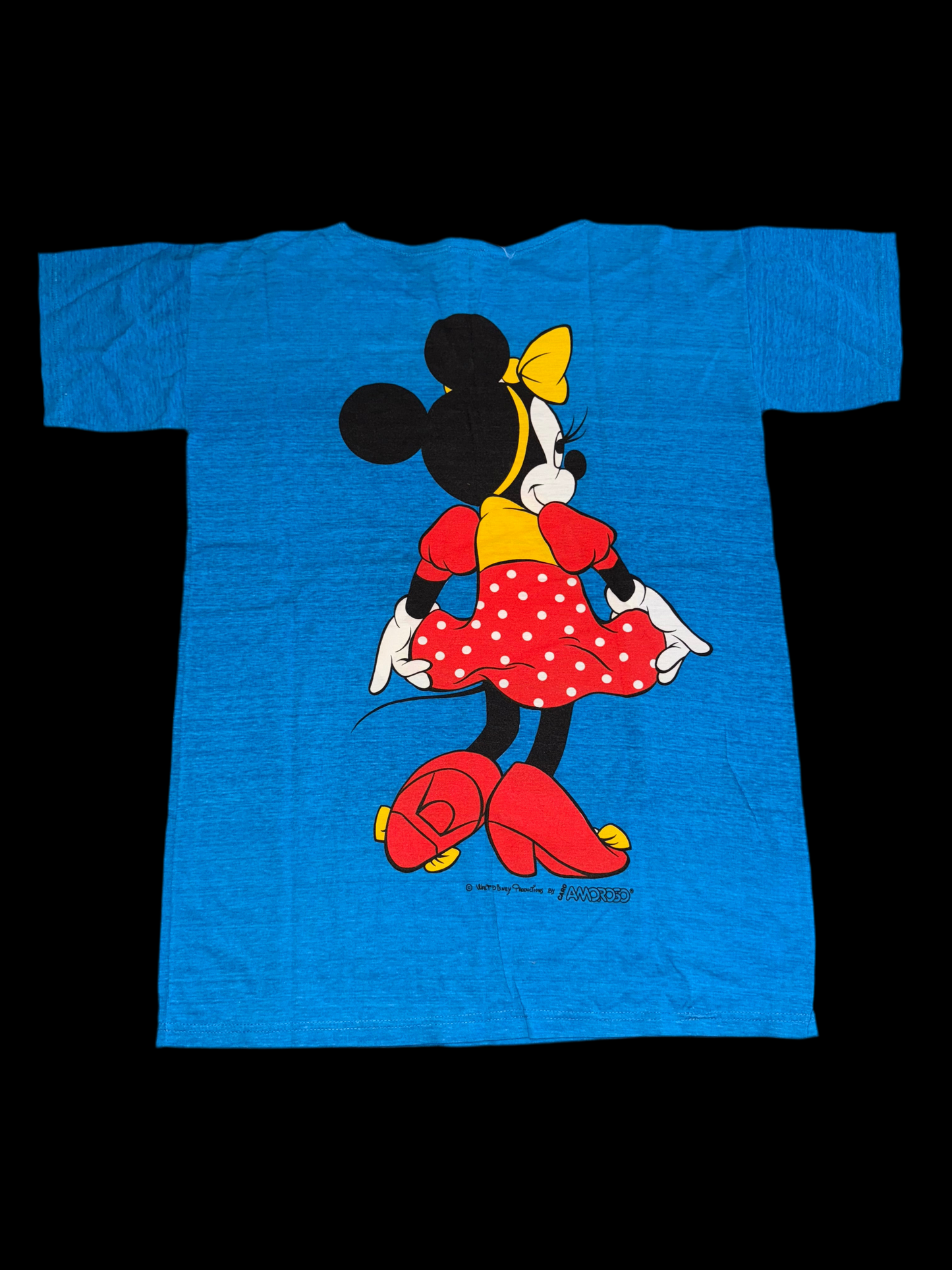 Vintage 1980s Minnie Mouse Double-Sided T-Shirt β Amoroso Tag β Made in Italy β Disney Rare XL