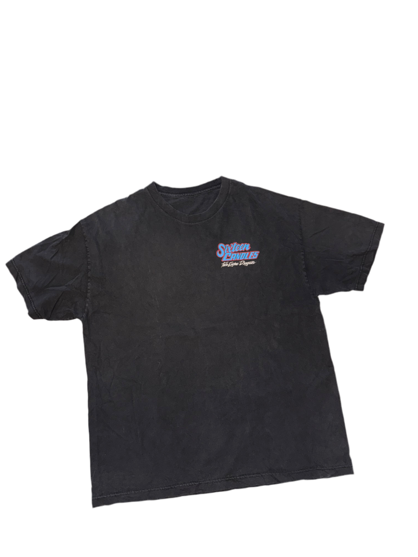 Vintage Sixteen Candles Twin Engine Dragster T-Shirt – Richey Motorsports – XL – Black Racing Tee