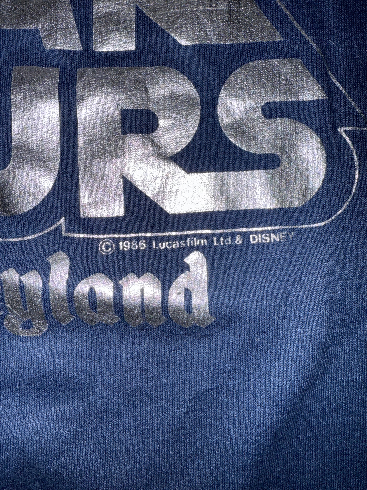 Vintage 1986 Disney Star Tours T-Shirt – Navy Blue – Size Medium – Rare OG Park Merch