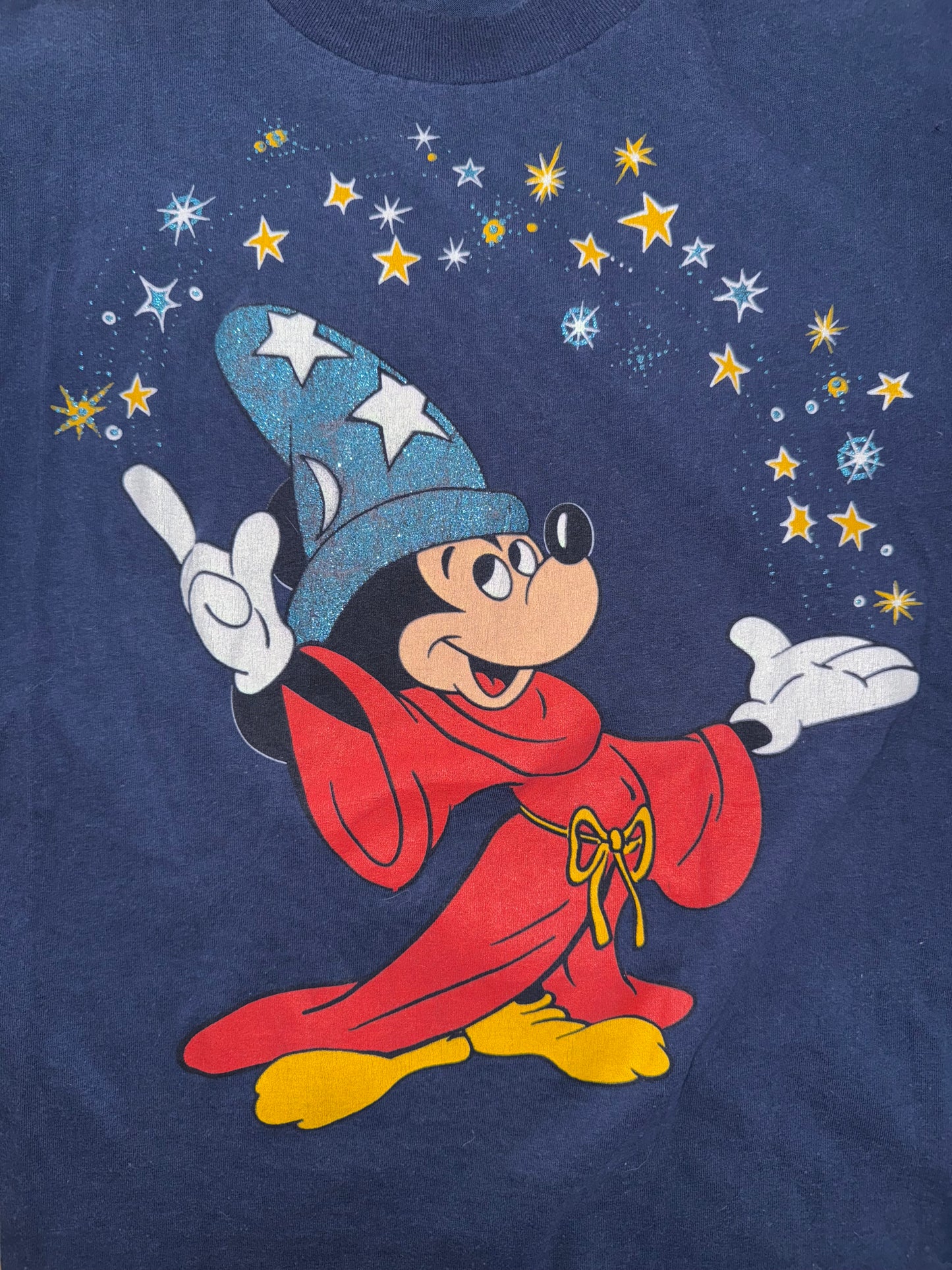 Vintage Mickey Mouse Fantasia Magic Sparkle Tee – Size Large – Made in USA