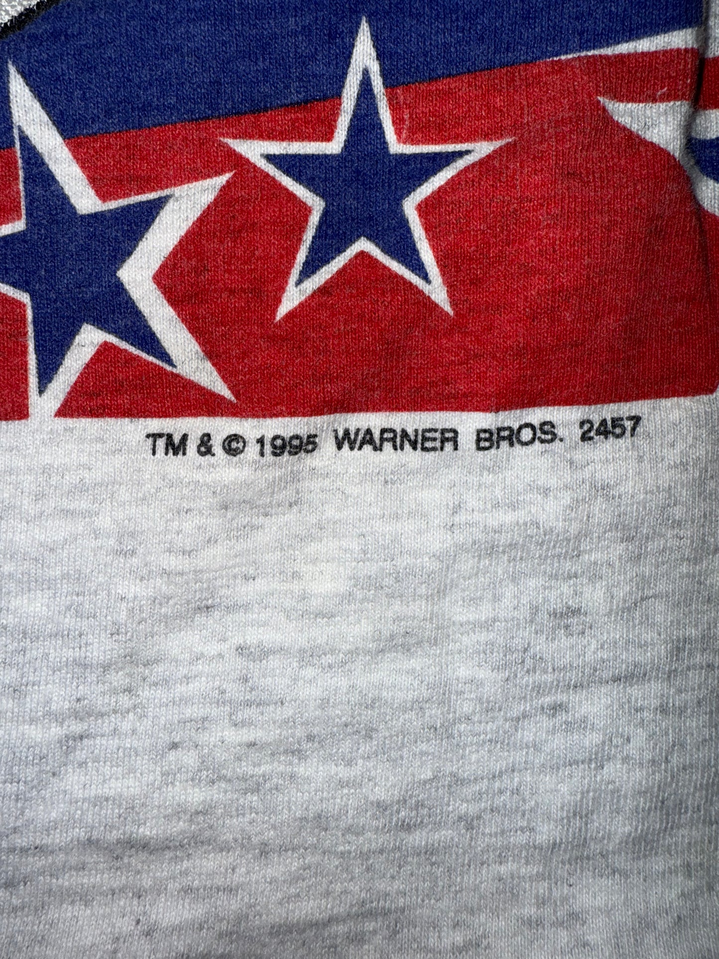 1995 Warner Bros Bugs Bunny & Daffy Duck American Flag Tee – XL