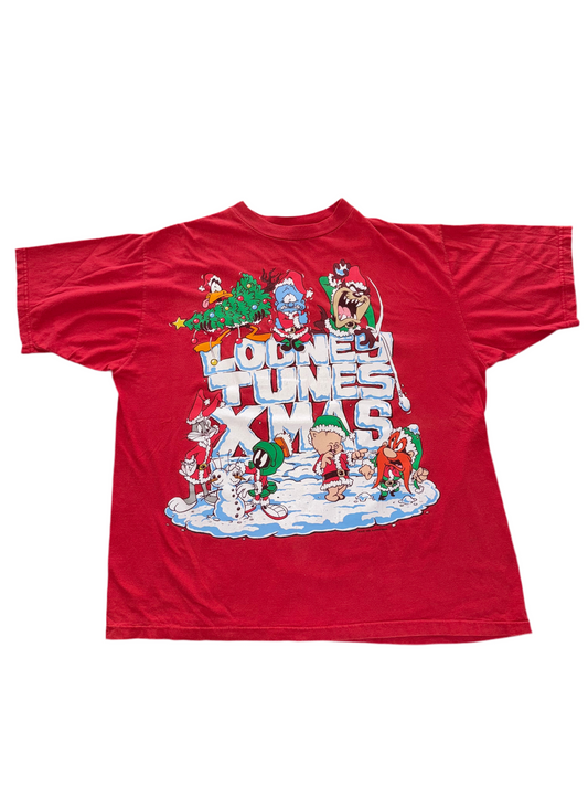 1993 Looney Tunes Xmas Vintage T-Shirt – 2XL – Single Stitch – Warner Bros