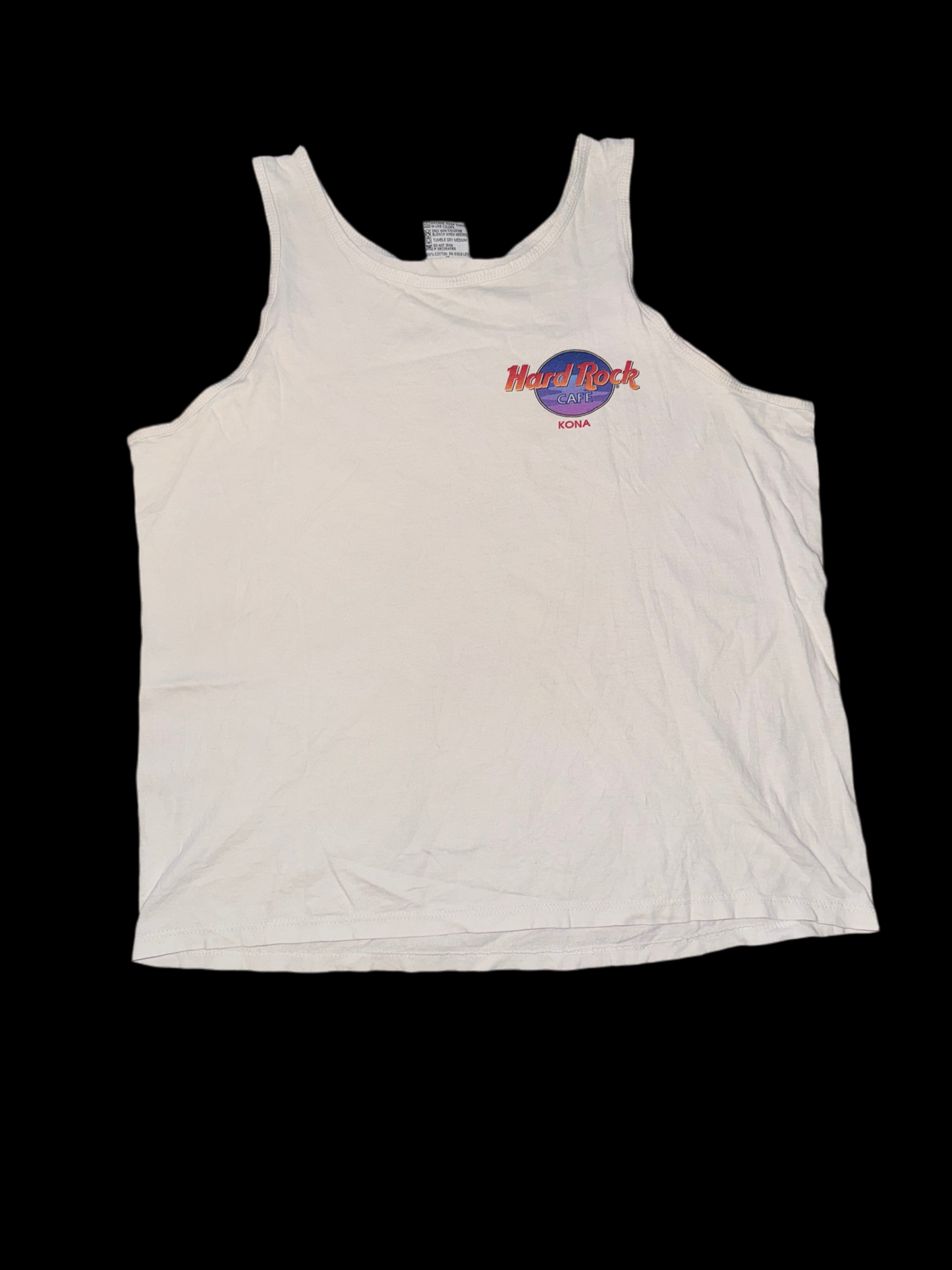 Vintage Hard Rock Cafe Kona Tank Top – Made in USA – White – Size M