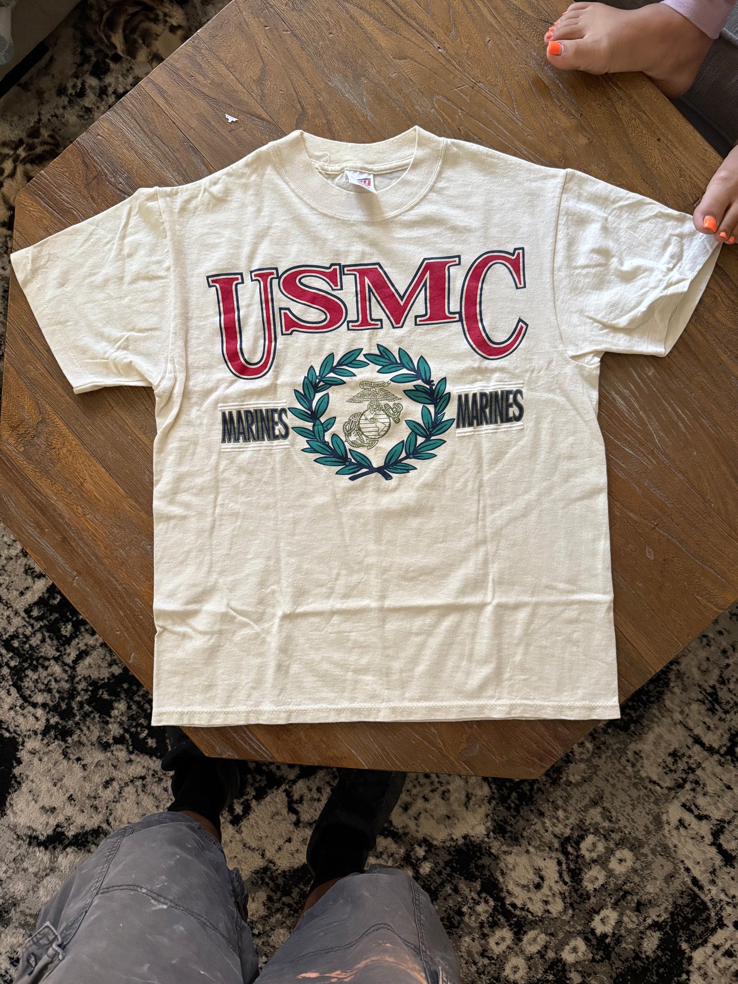 Vintage USMC Marines Tee – Size Medium – Made in USA