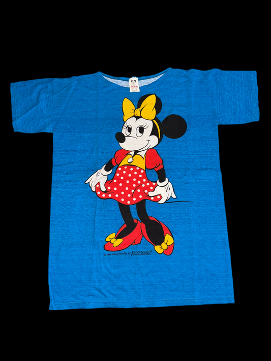 Vintage 1980s Minnie Mouse Double-Sided T-Shirt – Amoroso Tag – Made in Italy – Disney Rare XL